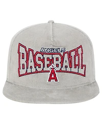 New Era Men's Gray Los Angeles Angels Corduroy Golfer Snapback Hat