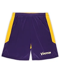 Fanatics Men's Purple/Gold Minnesota Vikings Big Tall Launch Shorts