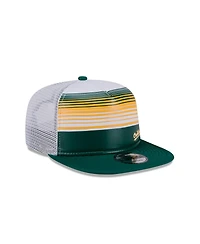 New Era Men's Green Oakland Athletics Cooperstown Collection Team Horizon 9FIFTY A-Frame Trucker Snapback Hat