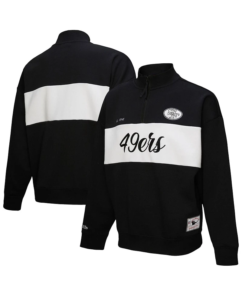 Mitchell & Ness Women's Black San Francisco 49ers Quarter-Zip Jacket