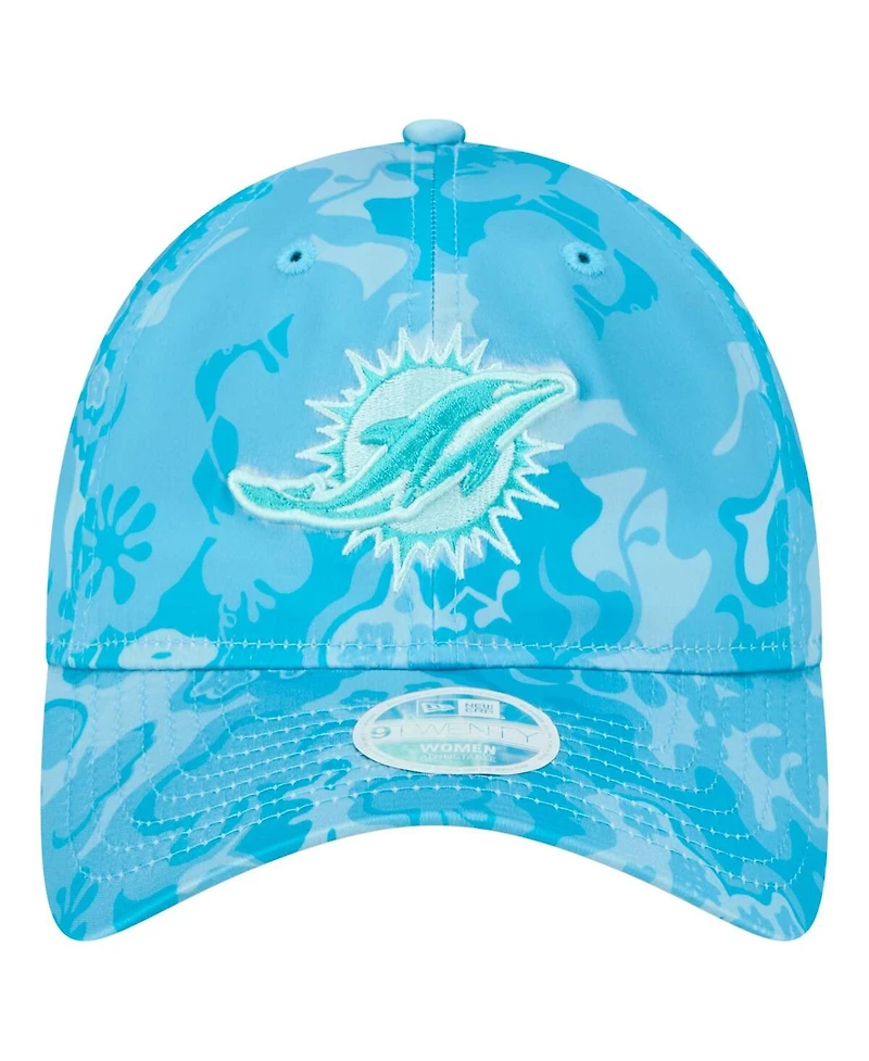 New Era Women's Aqua Miami Dolphins Trippy 9TWENTY Adjustable Hat