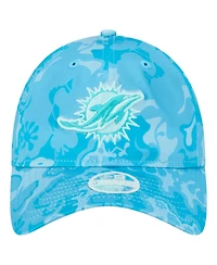 New Era Women's Aqua Miami Dolphins Trippy 9TWENTY Adjustable Hat
