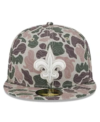 New Era Men's Orleans Saints Geo Camo 59FIFTY Fitted Hat