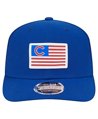 New Era Men's Royal Chicago Cubs Flag 9SEVENTY Stretch-Snap Hat