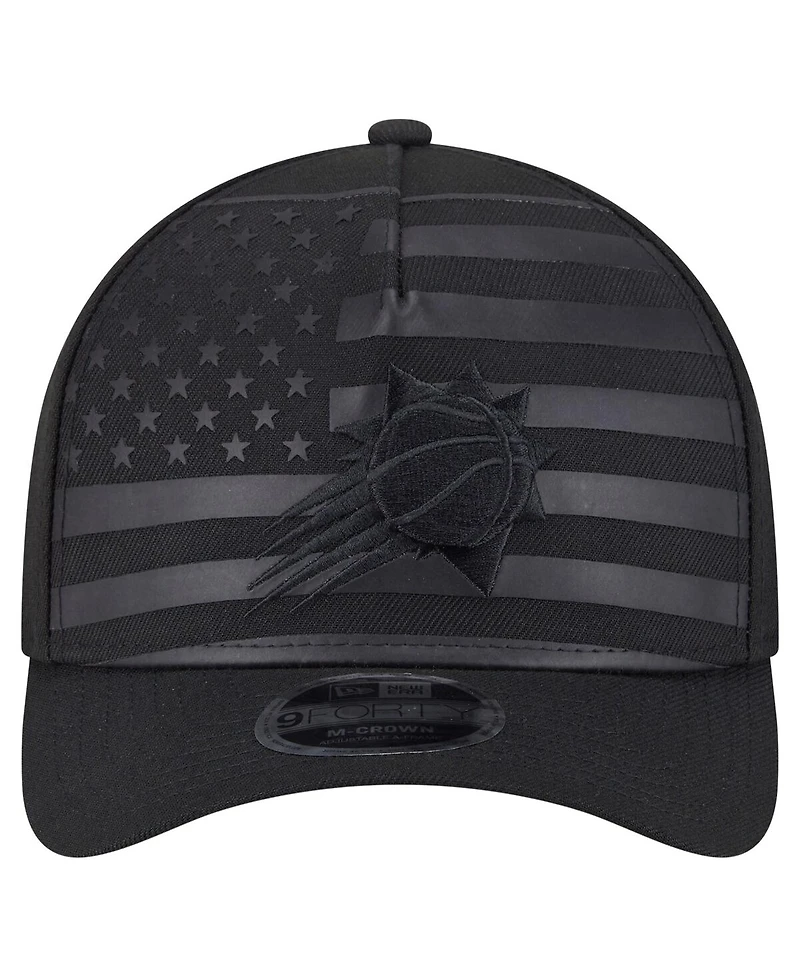 New Era Men's Black Phoenix Suns Game Day Flag A-Frame 9FORTY Adjustable Hat