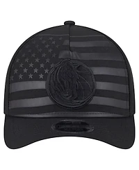 New Era Men's Black Dallas Mavericks Game Day Flag A-Frame 9FORTY Adjustable Hat