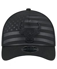 New Era Men's Black Chicago Bulls Game Day Flag A-Frame 9FORTY Adjustable Hat