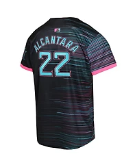 Nike Big Boys and Girls Sandy Alcantara Black Miami Marlins 2025 City Connect Limited Player Jersey