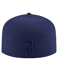 New Era Men's Navy Dallas Mavericks Colorpack A-Frame Pinch Front 59FIFTY Fitted Hat