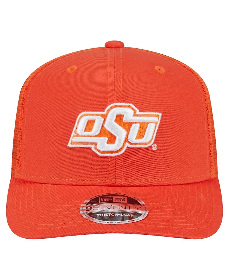 New Era Men's Orange Oklahoma State Cowboys Primary 9SEVENTY Trucker Stretch-Snap Hat