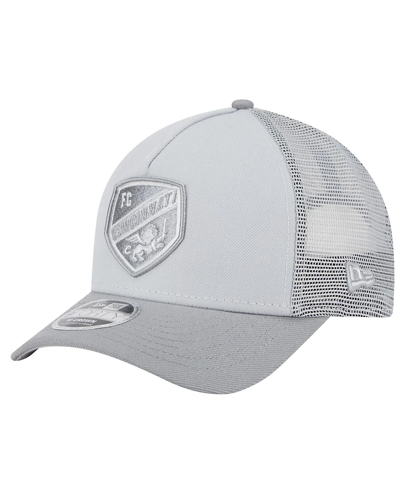 New Era Men's Gray Fc Cincinnati Color Pack 9FORTY M-Crown A-Frame Adjustable Trucker Hat