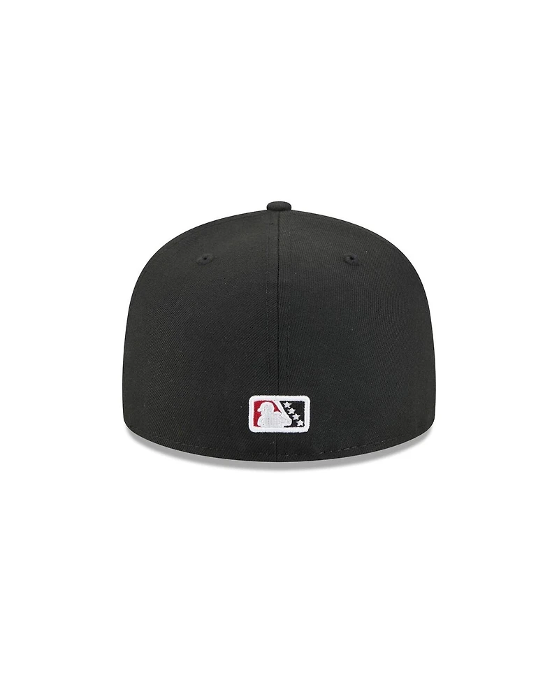 New Era Men's Black Spokane Indians Theme Nights 59FIFTY Fitted Hat