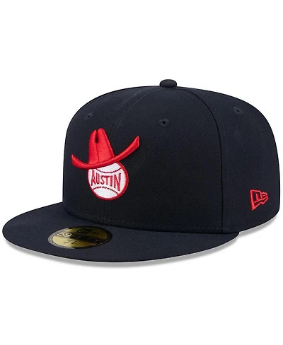 New Era Men's Navy Round Rock Express Theme Nights 59FIFTY Fitted Hat