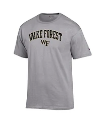 Champion Men's Heather Gray Wake Forest Demon Deacons Arch Over Logo T-Shirt