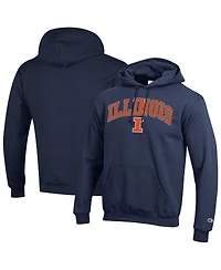 Champion Men's Navy Illinois Fighting Illini Arched Logo Fleece Pullover Hoodie