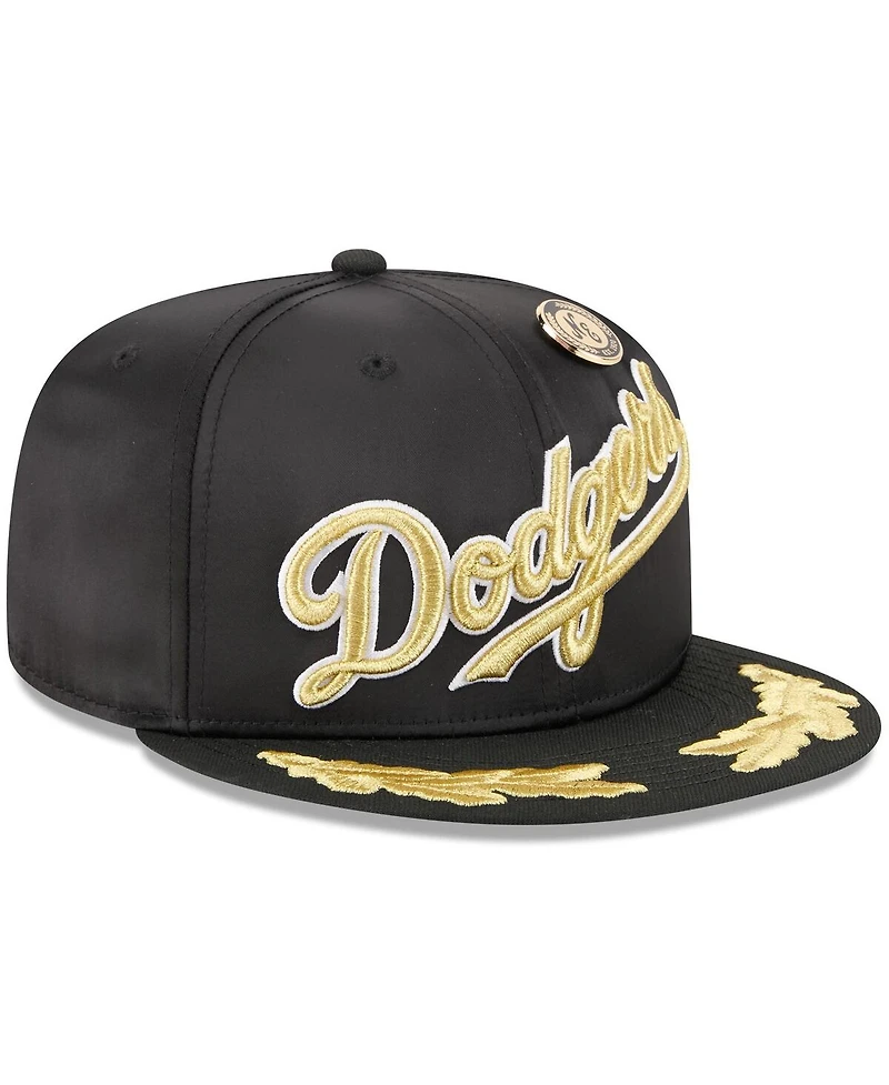 New Era Men's Black Los Angeles Dodgers 2025 59FIFTY Day Gold Leaf Fitted Hat