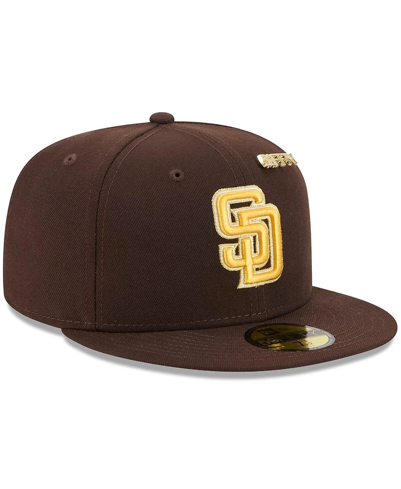 New Era Men's Brown San Diego Padres 2025 59FIFTY Day Fitted with Pins Hat