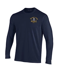 Under Armour Men's Navy Midshipmen Distressed Jolly Rogers Performance Long Sleeve T-Shirt