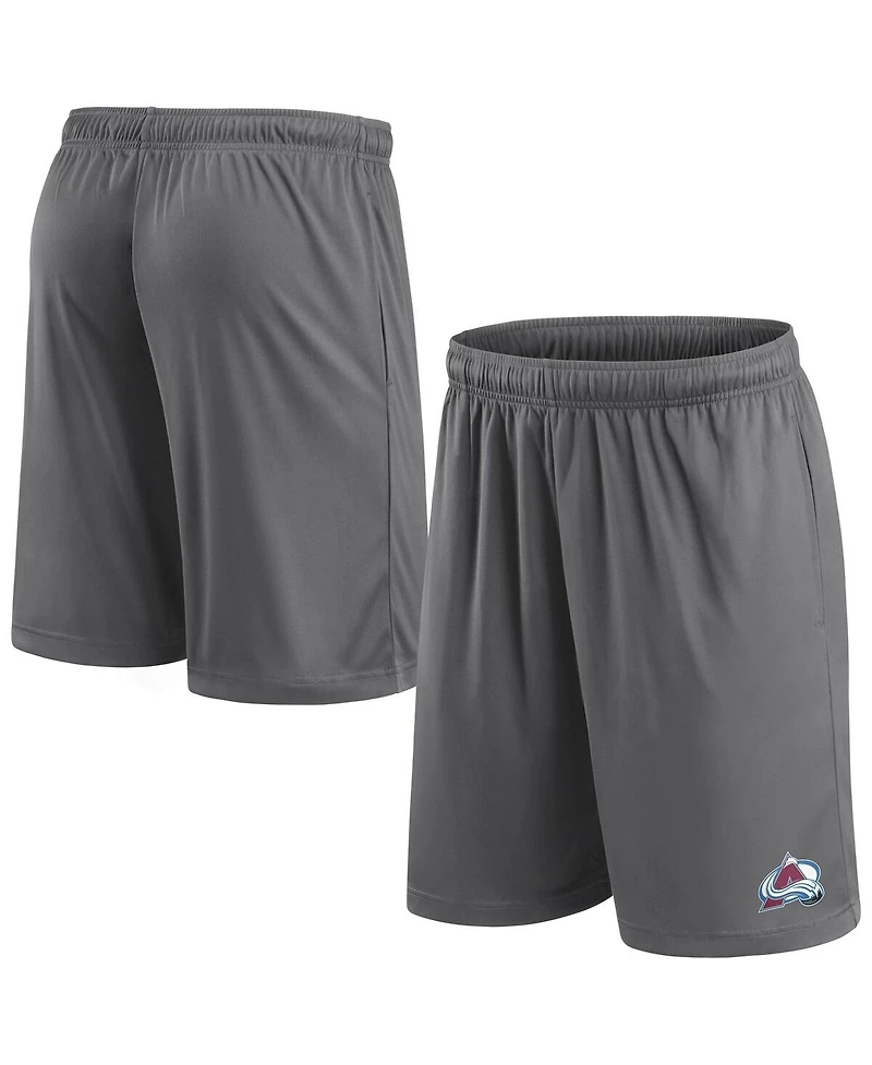 Fanatics Men's Gray Colorado Avalanche Primary Logo Shorts