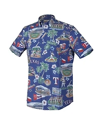 Reyn Spooner Men's Royal Texas Rangers Scenic Tri-Blend Performance Button-Up Shirt