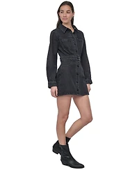 Dkny Jeans Women's Button-Down Long-Sleeve Denim Dress - Nsx