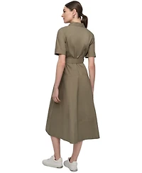 Dkny Jeans Women's Dropped Waist Button-Front Collared Dress - Kj5