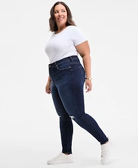 On 34th Trendy Plus High-Rise Skinny Distressed Jeans, Exclusively at Macy's