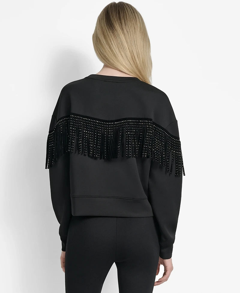 L/S Studded Fringe Pullo
