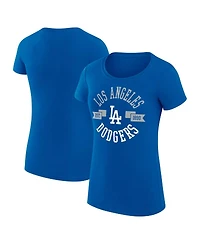 G-iii 4Her by Carl Banks Women's Royal Los Angeles Dodgers City Graphic Fitted T-Shirt