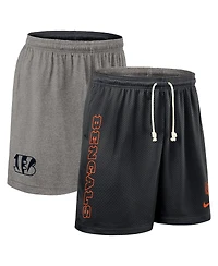 Nike Men's Black Cincinnati Bengals Sideline Reversible Performance Shorts