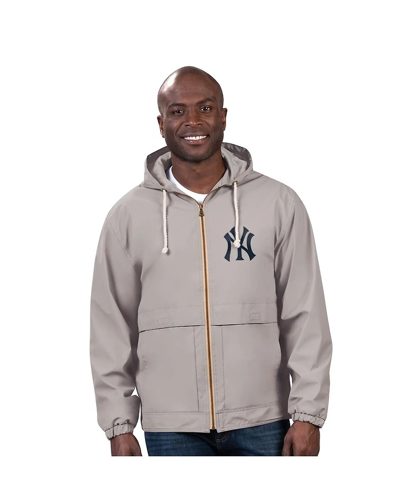 G-iii Sports by Carl Banks Men's Gray New York Yankees Full-Zip Rain Jacket