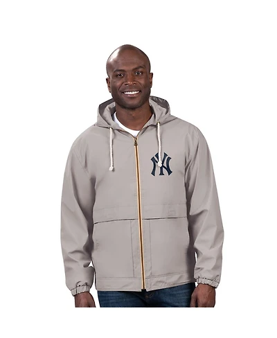 G-iii Sports by Carl Banks Men's Gray New York Yankees Full-Zip Rain Jacket