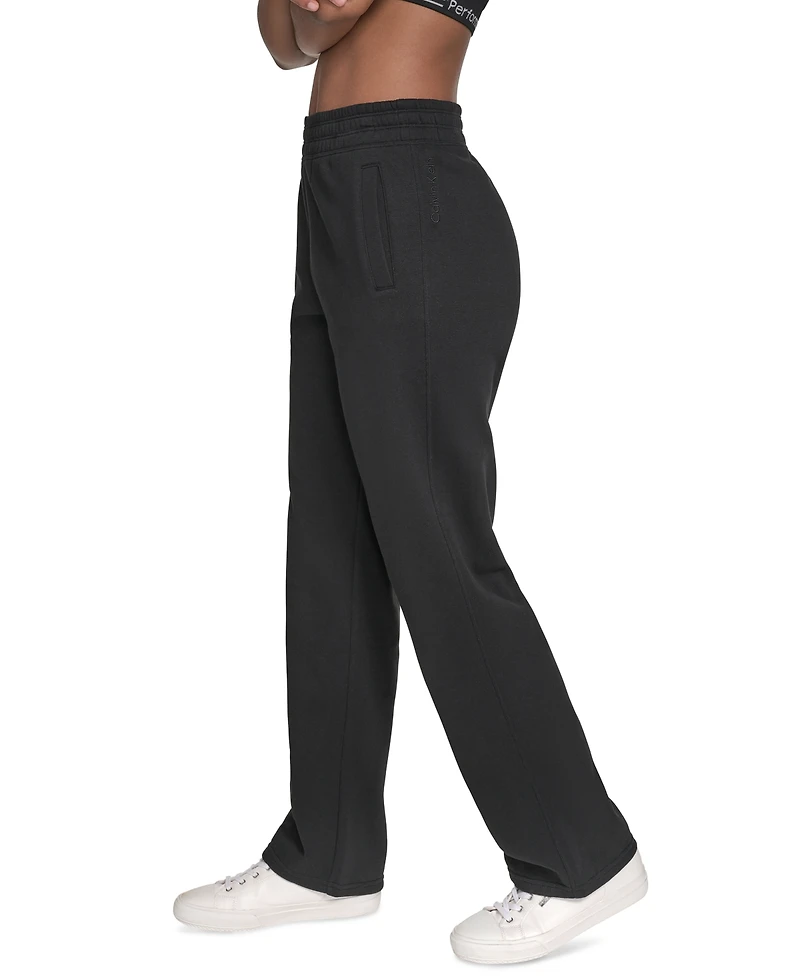 Calvin Klein Performance Women's High-Waist Straight-Leg Sweatpants
