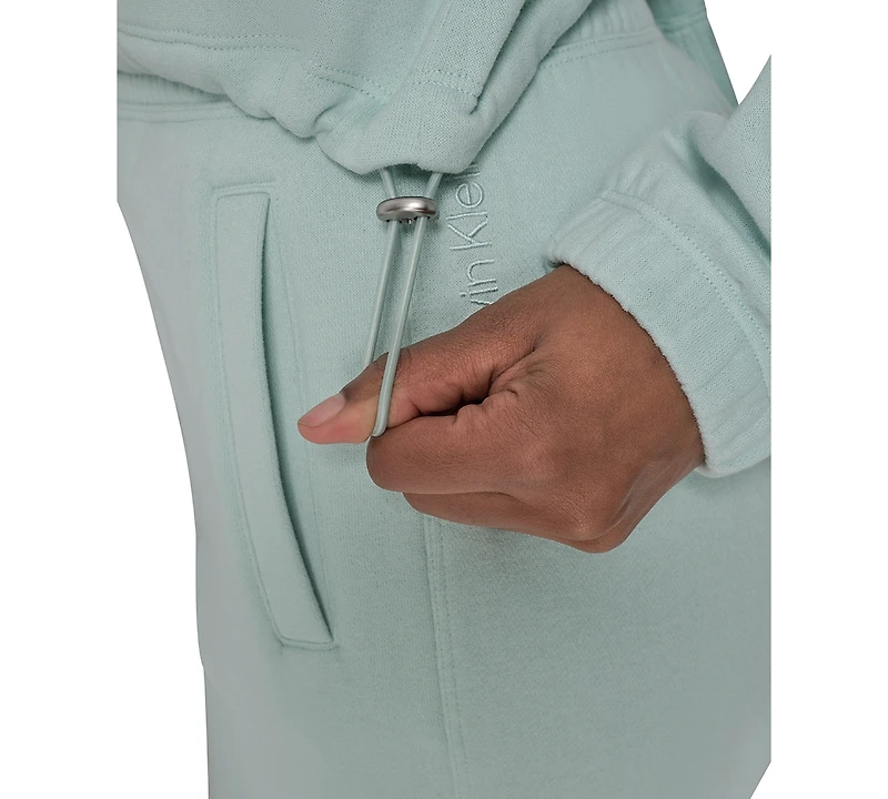 Calvin Klein Performance Women's Mini Triple Logo Fleece Half-Zip Pullover Sweatshirt
