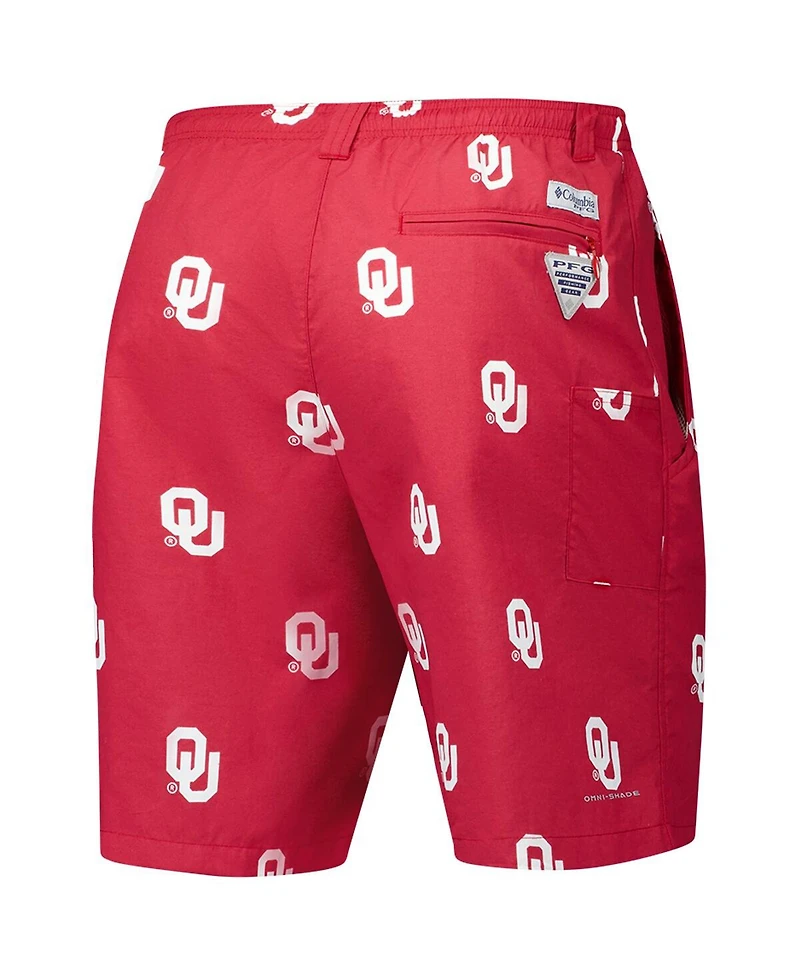 Columbia Men's Crimson Oklahoma Sooners Pfg Backcast Iii Omni-Shade Shorts