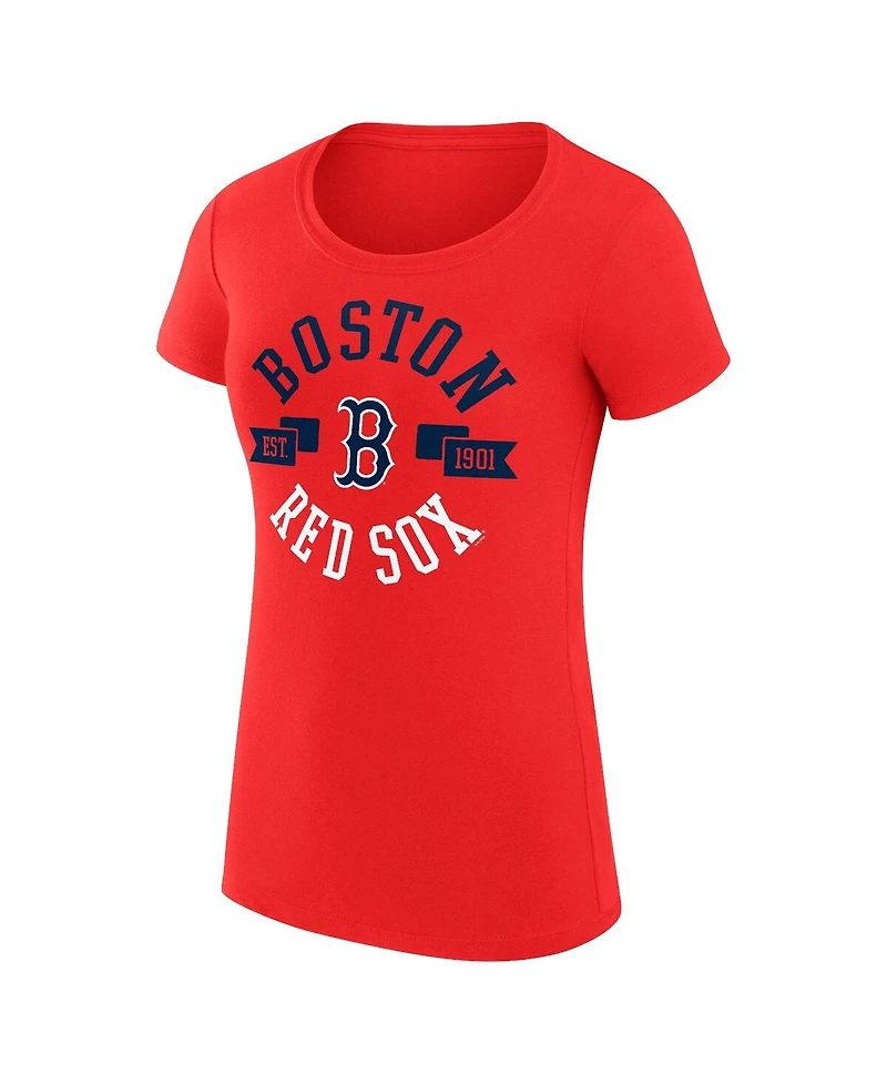 G-iii 4Her by Carl Banks Women's Red Boston Red Sox City Graphic Fitted T-Shirt