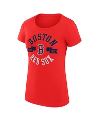 G-iii 4Her by Carl Banks Women's Red Boston Red Sox City Graphic Fitted T-Shirt