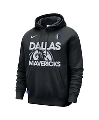 Nike Men's Black Dallas Mavericks Courtside Club Pullover Hoodie