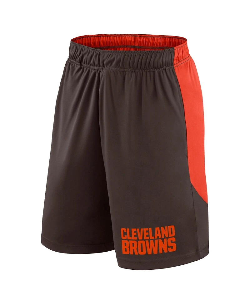 Fanatics Men's Brown/Red Cleveland Browns Launch Shorts