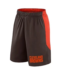 Fanatics Men's Brown/Red Cleveland Browns Launch Shorts