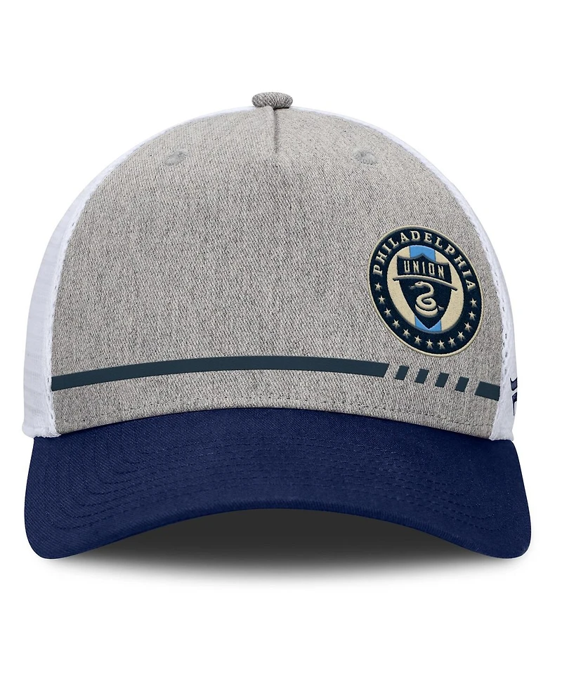 Fanatics Men's Heather Gray Philadelphia Union Low Block Trucker Adjustable Hat