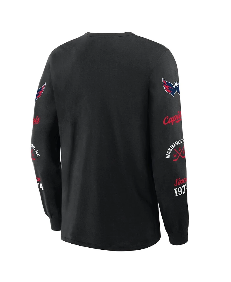 Fanatics Men's Black Washington Capitals Boxed Legacy Long Sleeve T-Shirt