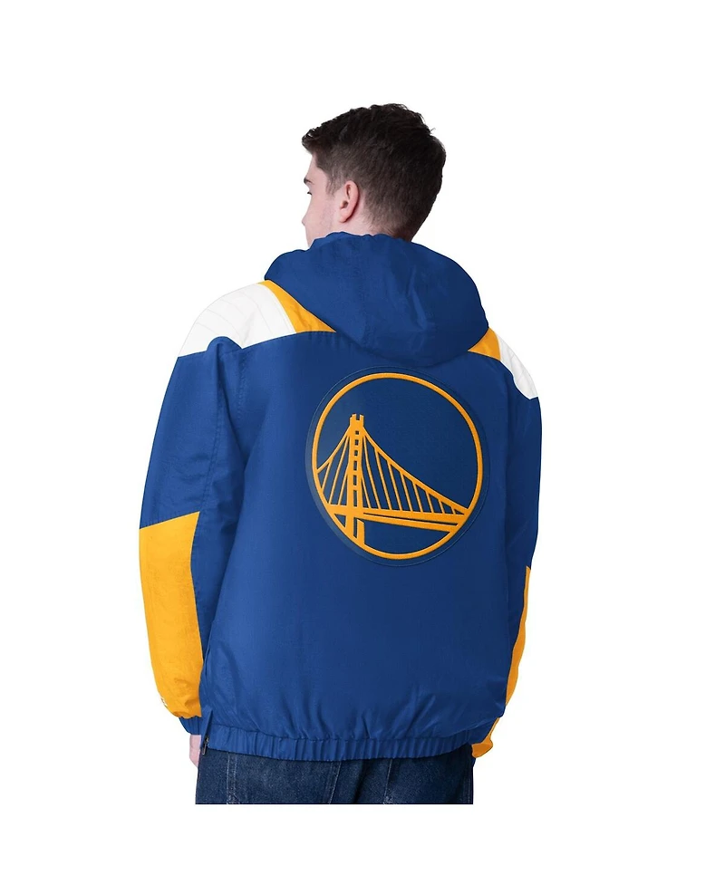 Starter Men's Royal Golden State Warriors Charger Half-Zip Pullover Jacket