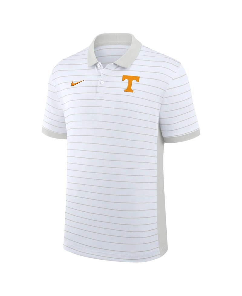 Nike Men's White Tennessee Volunteers 2025 Early Season Coaches Sideline Victory Stripe Performance Polo Shirt