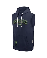 Nike Men's College Navy Seattle Seahawks Sideline Performance Sleeveless Pullover Hoodie