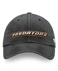 Fanatics Men's Charcoal Nashville Predators Wordmark Core Fundamental Adjustable Hat