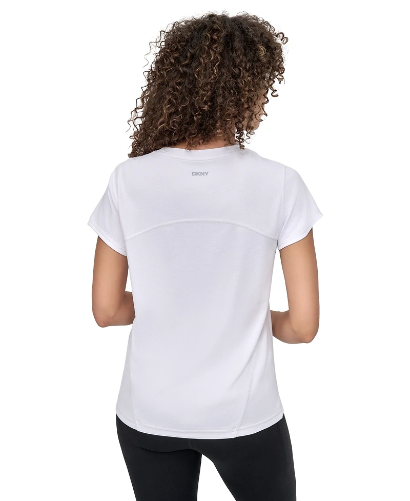 Dkny Sport Women's Tech Logo Raglan-Sleeve T-Shirt