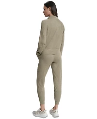 Dkny Sport Women's Space-Dyed Half-Zip Raglan-Sleeve Top