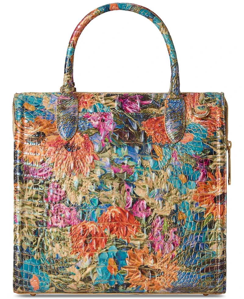 Brahmin Caroline Melbourne Embossed Leather Satchel