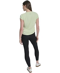 Dkny Sport Women's Crewneck Short-Sleeve Side-Ruched Top